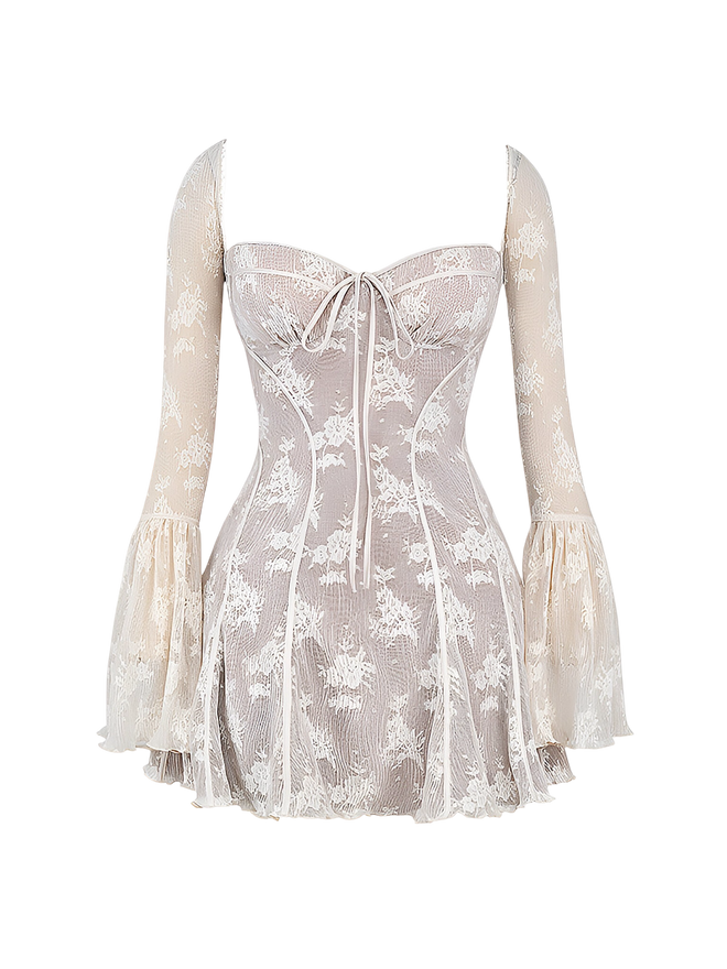 Ines-Flare Sheer Dress