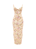 Zara-Ruched Maxi Dress - Vessita