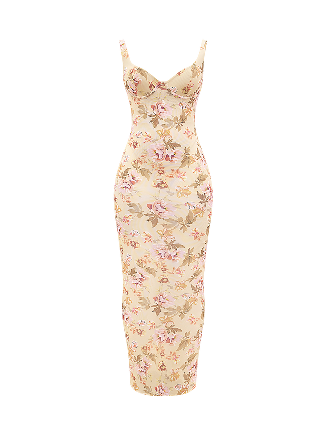 Zara-Ruched Maxi Dress - Vessita