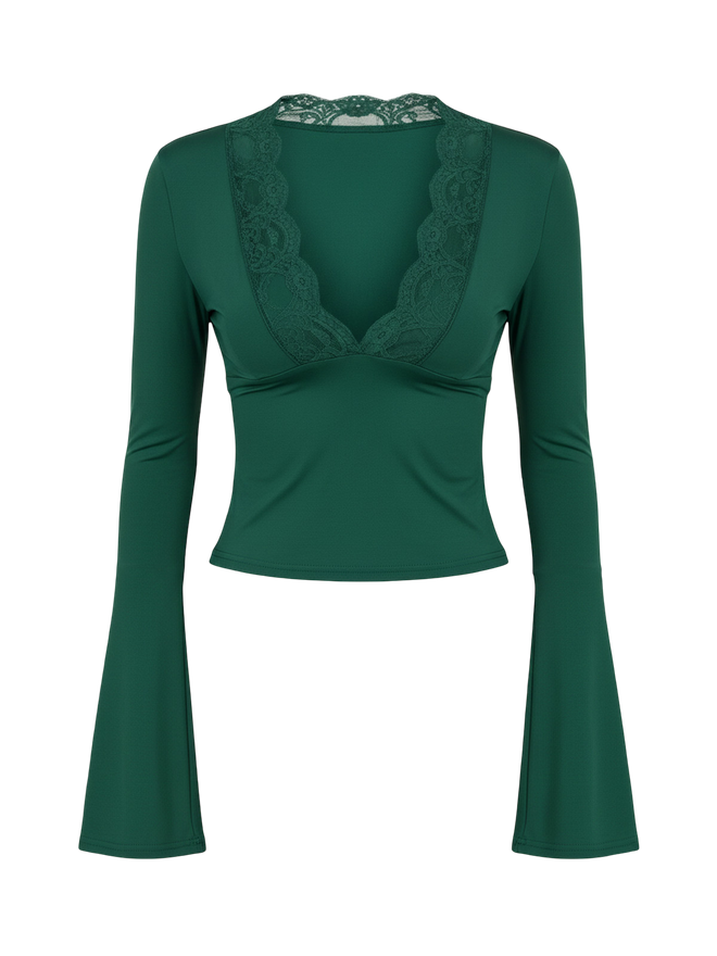Elodie-Lace Trim Top