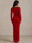 Lena-Velvet Maxi Dress