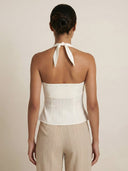 Lila-Pink Halter Top