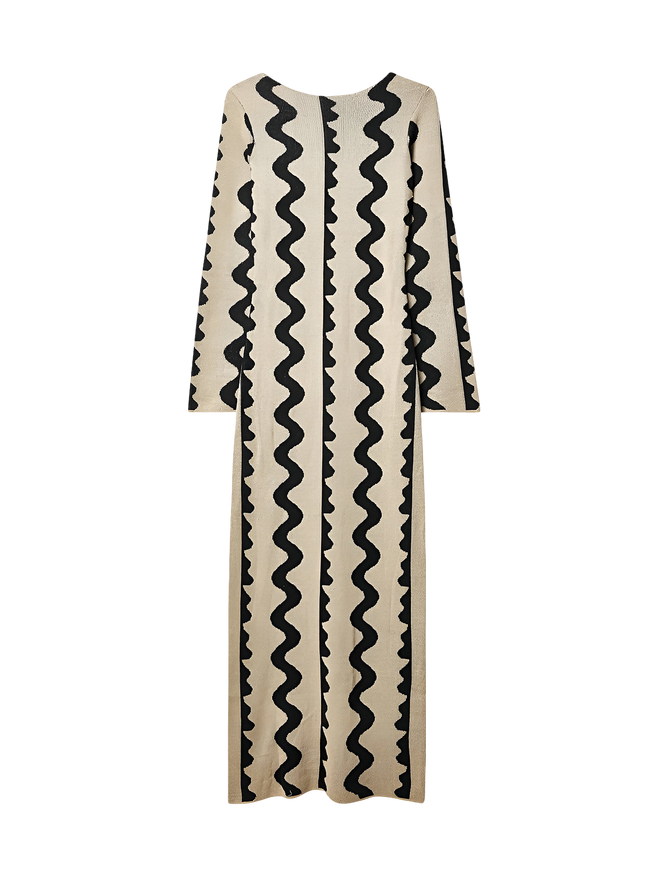 Raya–Wave Sculpt Dress - Vessita