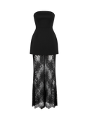 Ziora-Lace Overlay Dress