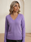 Risa–V Cut Sweater - Vessita