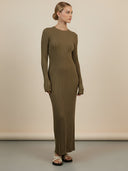Tia-Ribbed Maxi Dress - Vessita