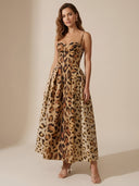 Esme-Animal Midi Dress - Vessita