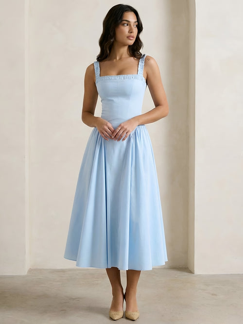 Bianca-Elegant Midi Dress - Vessita