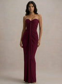 Lina-Ruched Maxi Gown