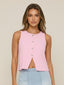 Adele-Knit Button Top