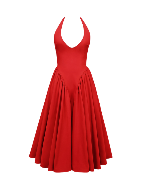 Noelia-Halter Midi Dress