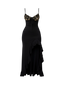 Nina-Ruffle High Slit Gown - Vessita