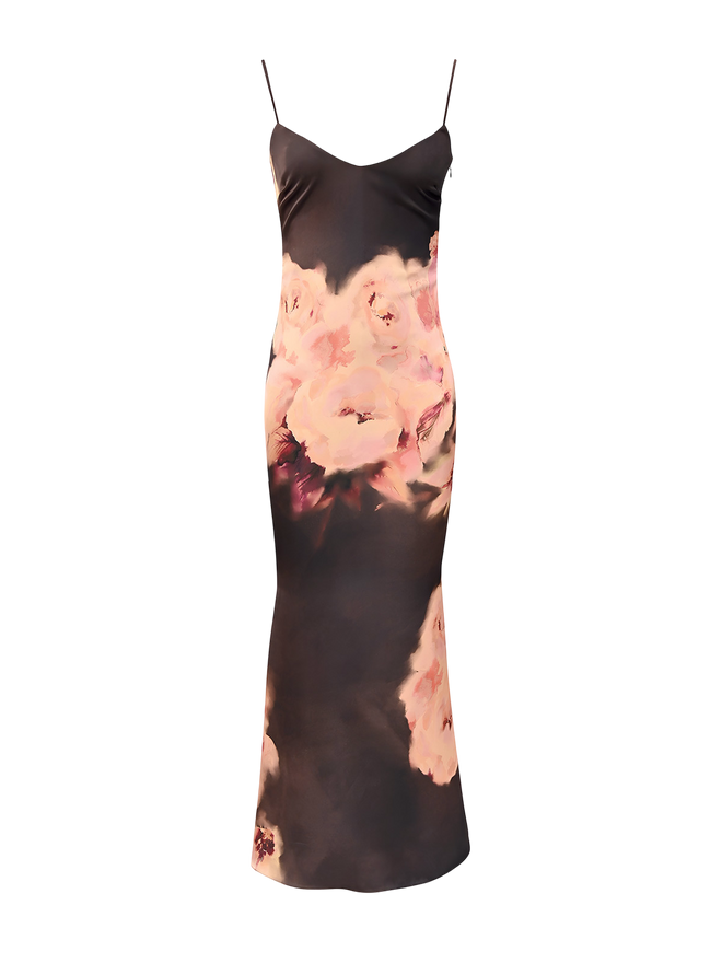 Hira-Satin Maxi Dress