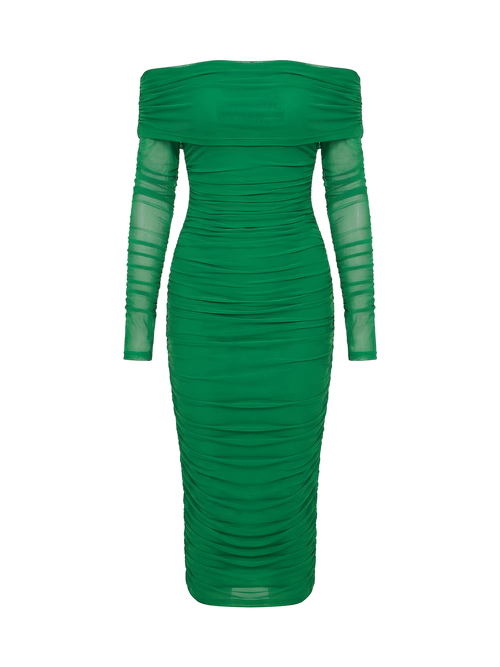 Elora-Mesh Midi Dress - Vessita