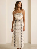 Aven-Vintage Print Dress - Vessita