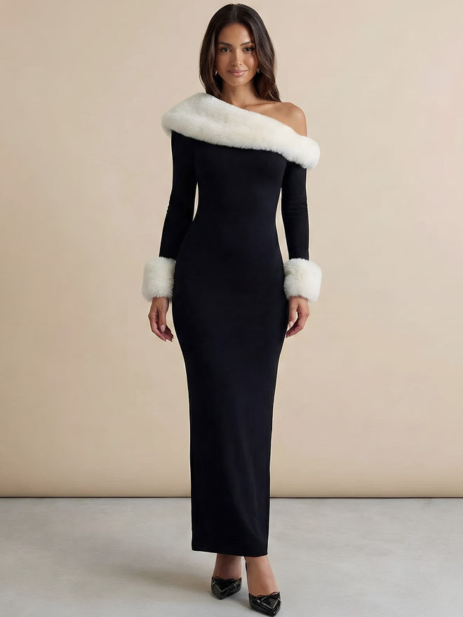 Lila-Winter Fur Dress