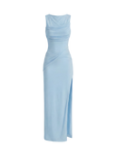 Belle-Draped Maxi Gown