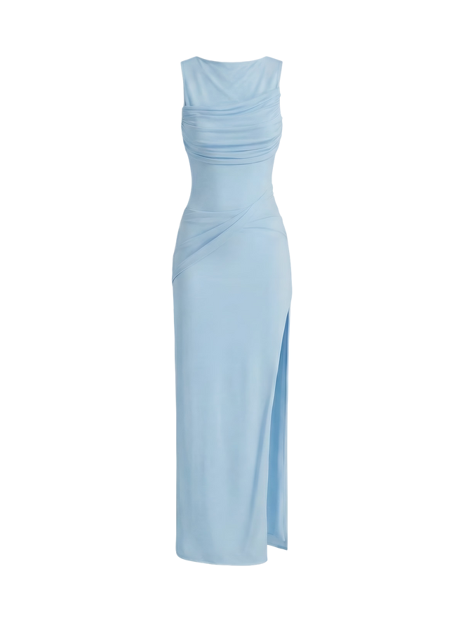 Belle-Draped Maxi Gown