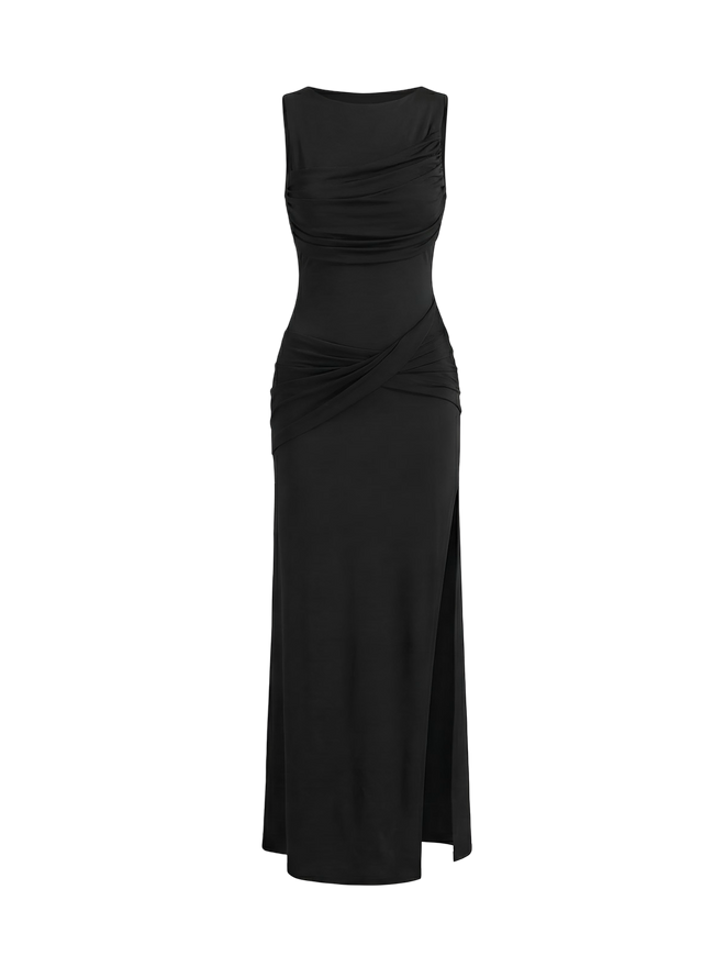 Belle-Draped Maxi Gown