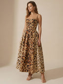 Esme-Animal Midi Dress - Vessita