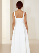 Liza-Square Neck Dress - Vessita