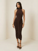 Selene-Halter Midi Dress