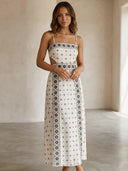 Aven-Vintage Print Dress - Vessita