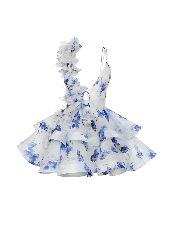 Sela–Blossom Wave Dress - Vessita