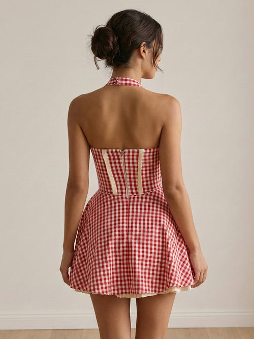 Hana-Corset Flare Dress
