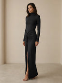 Lira-High Slit Maxi Dress - Vessita