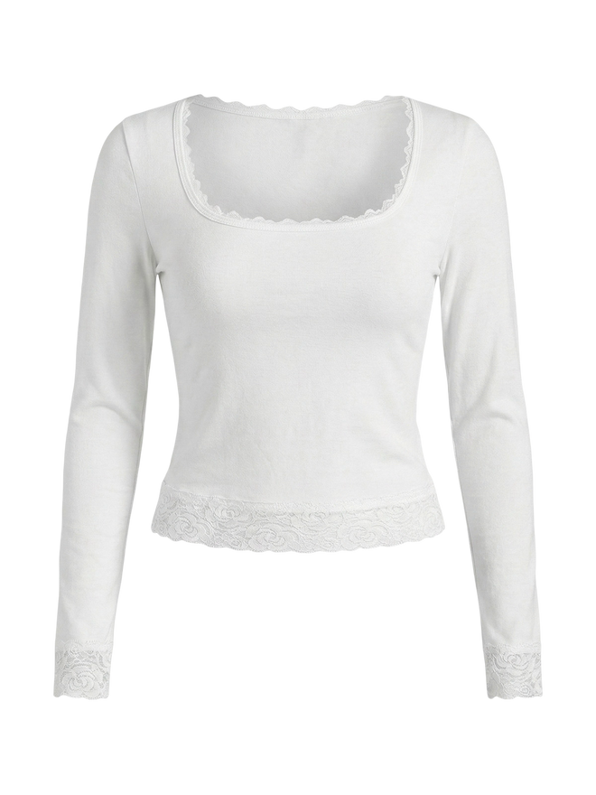 Aria-Lace Trim Top