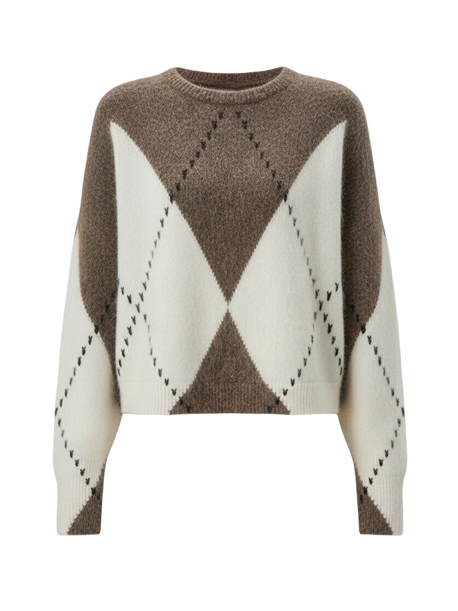 Lina-Argyle Knit