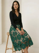 Liora–Floral Lace Skirt - Vessita