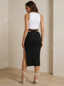 Veya–Sculpt Cut Skirt - Vessita