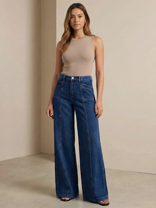 Luna-Wide Denim Pants
