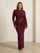Lina-Drape Maxi Dress