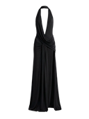 Lia-Lemon Halter Gown - Vessita