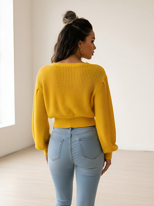 Nola–Bright Knit Pullover - Vessita