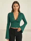 Elodie-Lace Trim Top