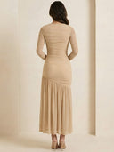 Soraya-Mesh Drape Dress