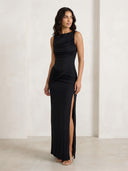 Belle-Draped Maxi Gown