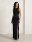 Belle-Draped Maxi Gown