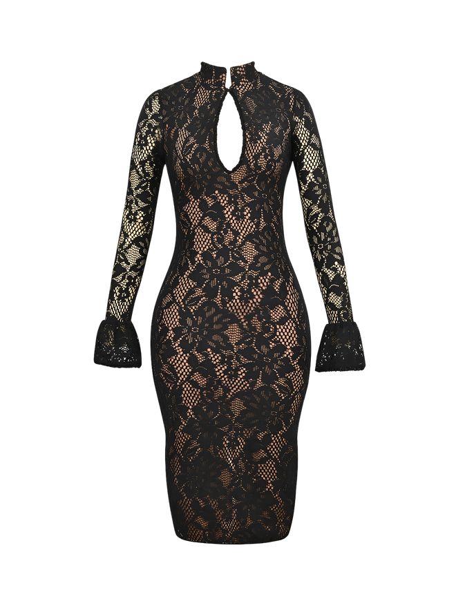 Mila-Black Lace Midi