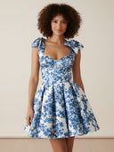 Lilia-Bow Floral Dress