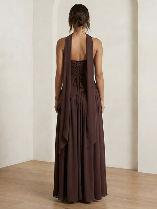 Nera-Asymmetry Slit Dress