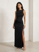 Belle-Draped Maxi Gown
