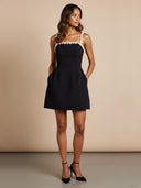 Nora-Pearl Trim Dress