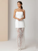 Ziora-Lace Overlay Dress