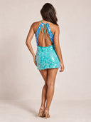 Ocean Sequin Mini Dress