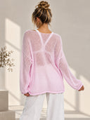 Sheer Knit Batwing Top